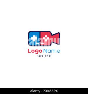 video game logo design vector Stock Vector