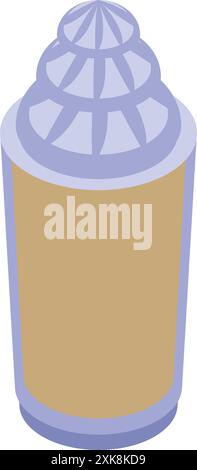 Cocktail shaker with metal strainer is a bar equipment for making alcohol beverage Stock Vector