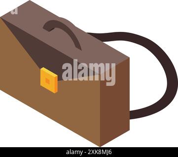 Business briefcase icon, business bag for carrying business documents Stock Vector