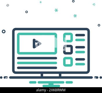 Icon for tutorials,online Stock Vector