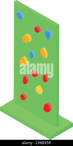 Colorful climbing wall grips providing a fun and challenging workout experience Stock Vector