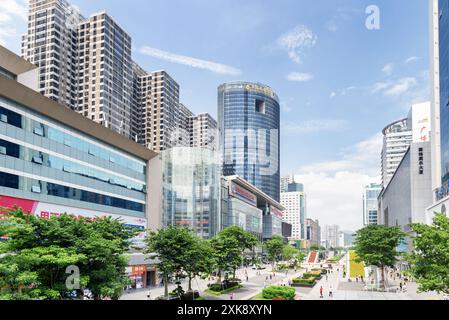 Electronics stores at Huaqiang North Road in Shenzhen, China Stock Photo