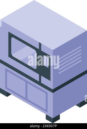 Professional convection oven baking delicious food in isometric view Stock Vector