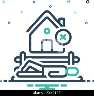 Icon for homeless,unsheltered Stock Vector