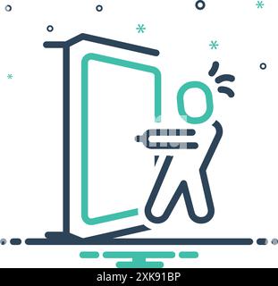 Icon for pulling,push Stock Vector