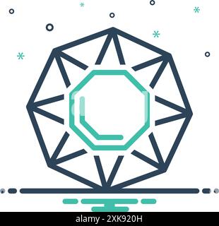 Icon for jade,citrine stone Stock Vector