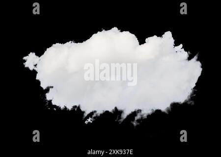 White clouds isolated on black background, mud set on black. Black background stock footage clouds Stock Photo