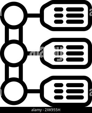 Illustration depicting three car key fobs connected with a signal, symbolizing a keyless entry system for vehicles Stock Vector