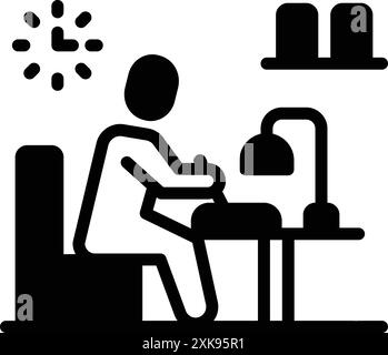Icon for writer,amanuensis Stock Vector