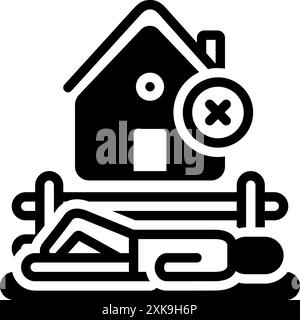 Icon for homeless,unsheltered Stock Vector
