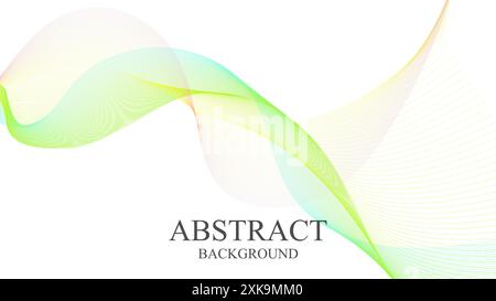 Green Abstract Wave Background with Nature-inspired Design Stock Vector