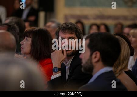 Madrid, Spain. 22nd July, 2024. Ernest Urtasun, Minister of Culture of Spain, during an informative breakfast in Madrid.. Credit: D. Canales Carvajal/Alamy Live News Stock Photo