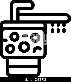 Ophthalmologist equipment checking eyesight using modern technology for examination and diagnosis Stock Vector