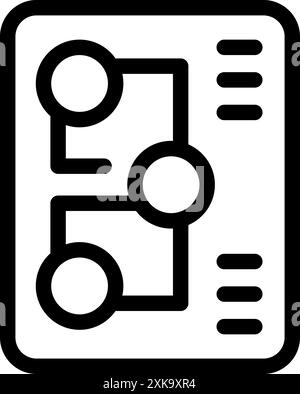 algorithm flowchart machine learning line icon vector illustration ...