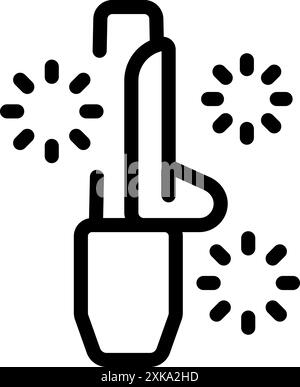 Soldering iron generating heat for soldering electronic components, close up view Stock Vector