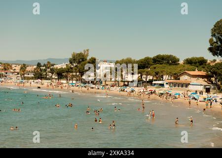 Sunny day on the beach in Spain Stock Photo