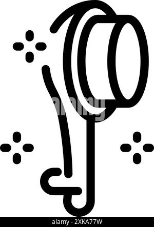 Simple outline magic tool icon, suitable for any web, mobile, print, game, etc Stock Vector