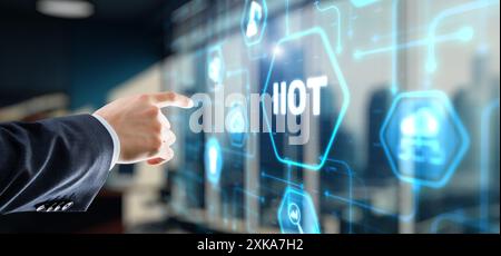 IIOT industrial internet of things concept. Technology and Business ...