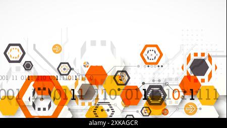 Binary code background. Hi-tech modern design. Programming banner ...