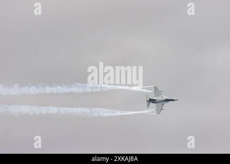 Fairford, UK. 21 JUL, 2024. Leonardo 346 as thousands decended on the Royal International Air Tattoo (RIAT), one of the worlds largest airshows with over 200 planes on the USAF RAF Fairford site with multiple flying displays. Credit Milo Chandler/Alamy Live News Stock Photo