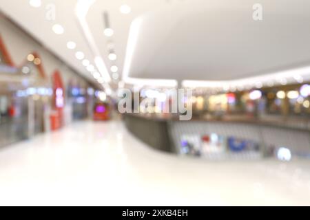 Abstract blur interior background or defocused shopping mall of department store for design in your work backdrop concept. Stock Photo