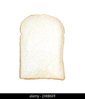 One bread slice isolated on white background Stock Photo - Alamy
