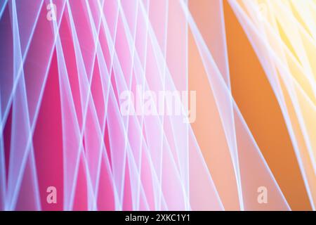 A multicolored gauzy background of geometric angles in motion Stock Photo