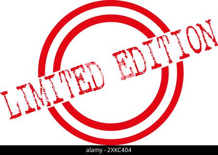 Limited edition red stamp vector isolated in flat style. Limited edition label for product packaging design element Stock Vector