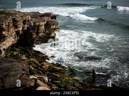 Images of the North Sea as seen from Whitley Bay in Northumberland County, England. Stock Photo