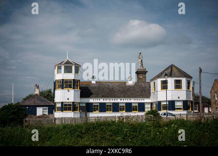 Opened in 2014 the Tynemouth Volunteer Life Brigade Watch House is now a museum chronicling the actions of brigade dating back to 1864. Stock Photo