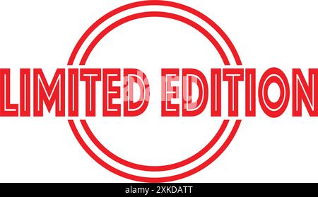 Limited edition red stamp vector isolated in flat style. Limited edition label for product packaging design element Stock Vector