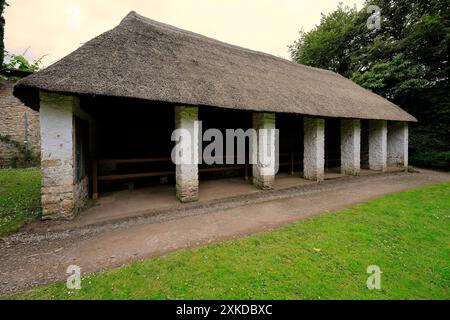 Cart store and Cider Press Exhibit, Cardiff, South Wales, UK. Taken July 2024. Stock Photo