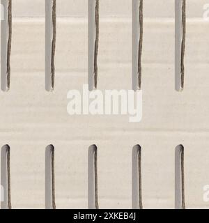 Seamless 4k photo texture of cardboard paper with seams and holes. Stock Photo