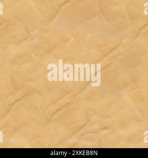 Seamless 4k photo texture of crumpled parcel cardboard packaging paper. Stock Photo