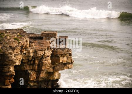 Images of the North Sea as seen from Whitley Bay in Northumberland County, England. Stock Photo