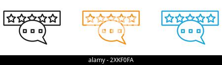 Feedback icon vector logo set collection or bundle pack group Stock Vector
