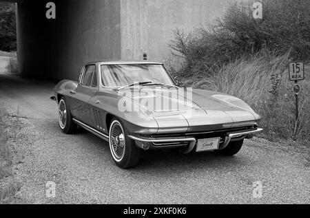 Detroit , Michigan     August 7, 1964 A preview of the new Chevrolet Corvette to be unveiled for 1965. Stock Photo