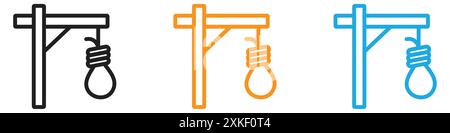 gallows icon vector logo set collection or bundle pack group Stock Vector