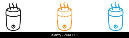 Humidifier icon vector logo set collection or bundle pack group Stock Vector