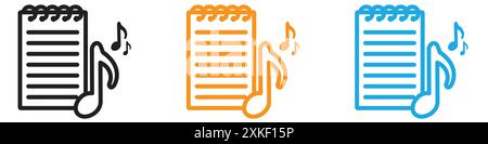 Lyrics icon vector logo set collection or bundle pack group Stock Vector