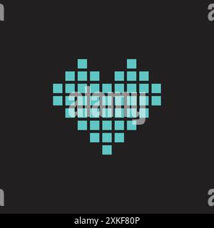 Pixel heart icon simple design Stock Vector Image & Art - Alamy