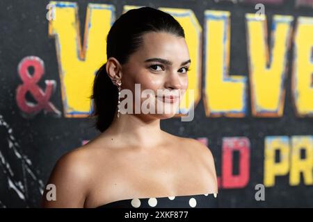 New York, United States. 22nd July, 2024. Brianna Hildebrand wearing dress by Stella McCartney attends Marvel Studios' 'Deadpool & Wolverine' world premiere at David H. Koch Theater in New York on July 22, 2024. (Photo by Lev Radin/Sipa USA) Credit: Sipa USA/Alamy Live News Stock Photo