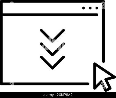 Online file share. Website data transfer. Web content distribution, file download. Pixel perfect vector icon Stock Vector
