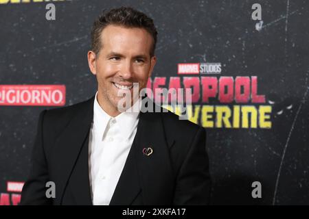 New York, New York, USA. 22nd July 2024. Ryan Reynolds attends the world premiere of “Deadpool & Wolverine” at the David H. Koch Theater in New York. Credit: Greg Allen/Alamy Live News. Stock Photo