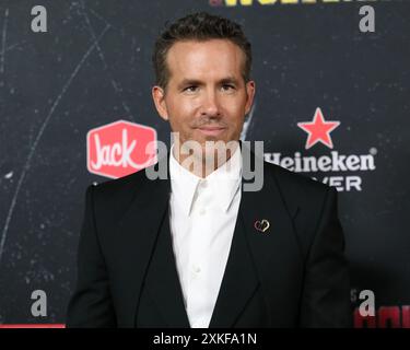 New York, New York, USA. 22nd July 2024. Ryan Reynolds attends the world premiere of “Deadpool & Wolverine” at the David H. Koch Theater in New York. Credit: Greg Allen/Alamy Live News. Stock Photo