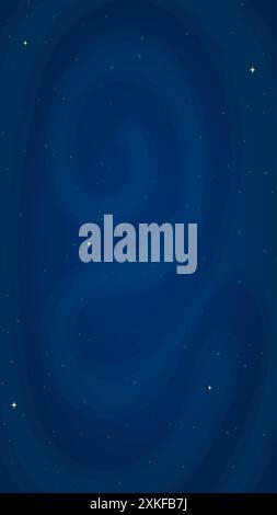 Comic starry galaxy background vector illustration. Abstract stars systems light in magic galaxy on vertical dark blue background for futuristic astro Stock Vector