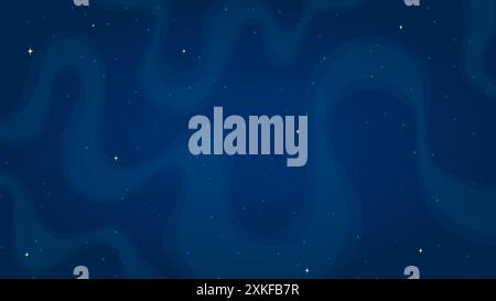 Abstract deep space background vector illustration. Comic style starry deep space wallpaper on horizontal blue color background for astrology graphic Stock Vector