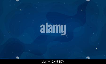 Abstract starlight universe background vector illustration. Flat style horizontal stellar universe backdrop with abstract sparkling star systems on bl Stock Vector