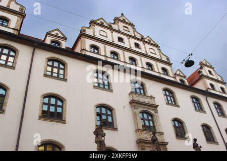 Munich, Germany - December 20, 2023: Stadtsparkasse Bank Building, historical palace in Munich downtown, home to one of the oldest banks in Germany Stock Photo