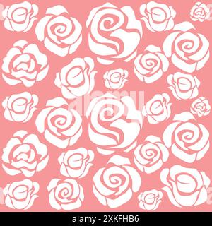 roses seamless vector pattern Stock Vector